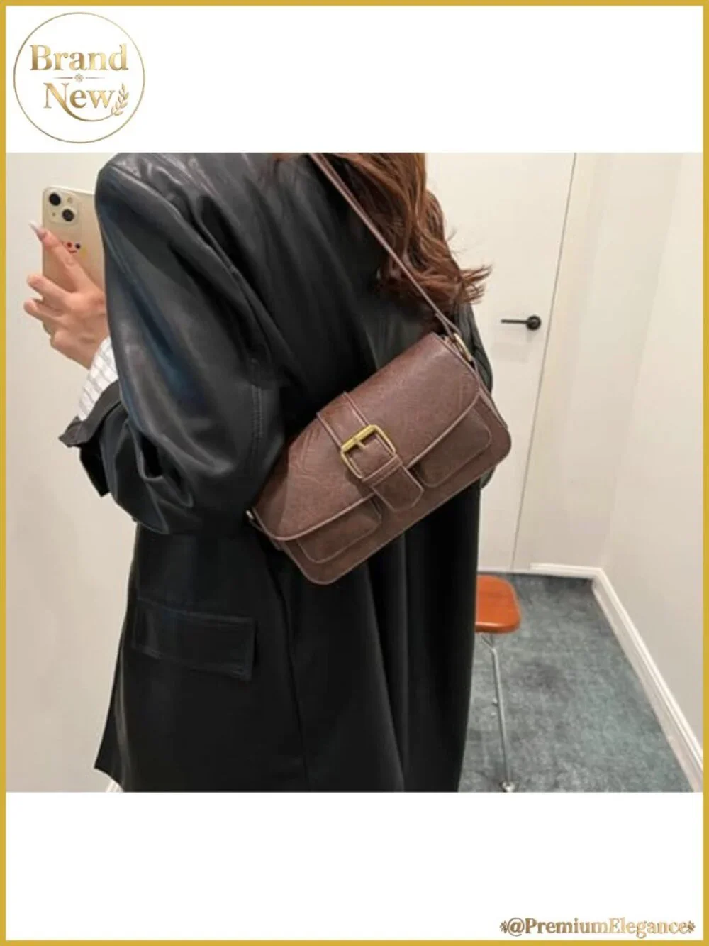Vegan Leather Hobo Shoulder Bag Purse Women Adjustable Strap Crossbody Clutch